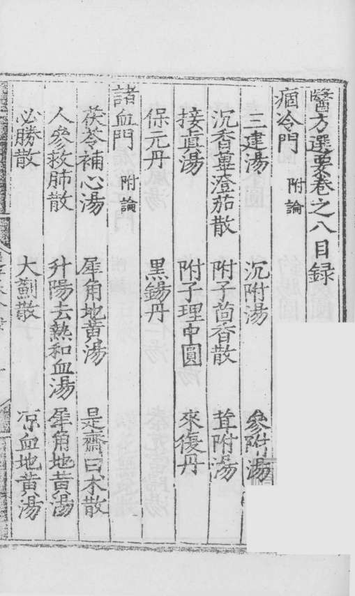 医方选要  卷8